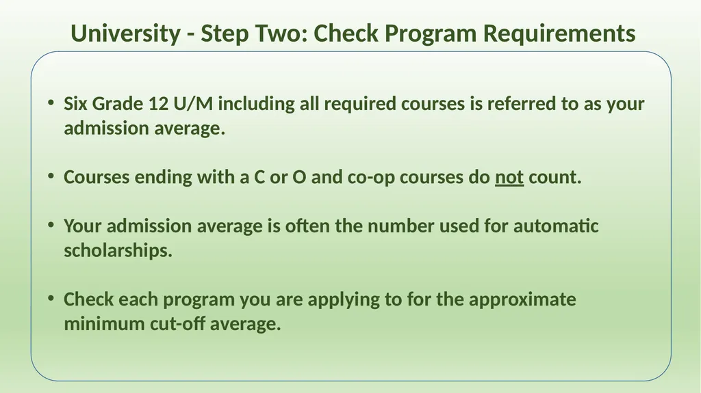 Applying to College & University in Ontario - slide 9 of 26