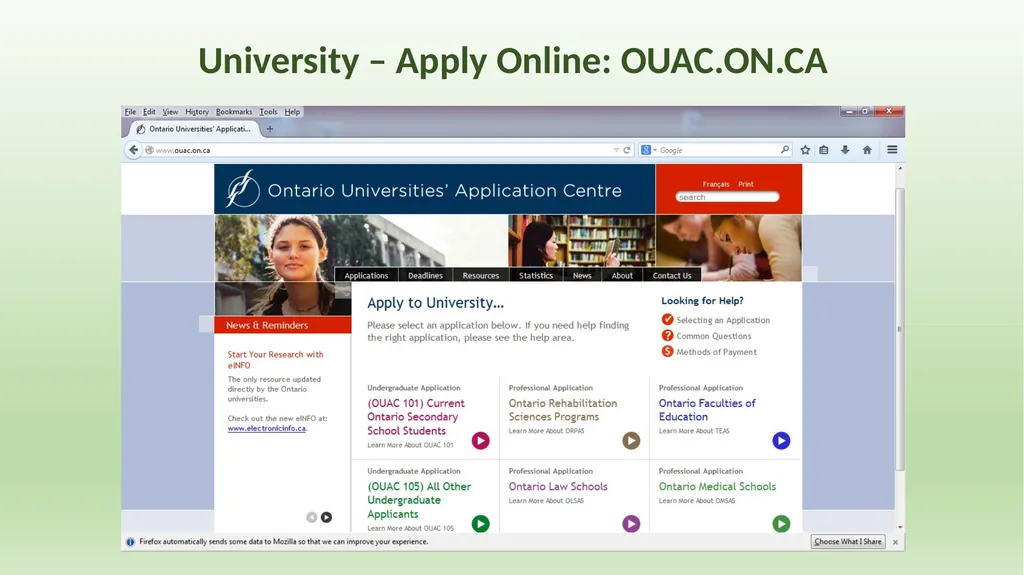 Applying to College & University in Ontario - slide 17 of 26