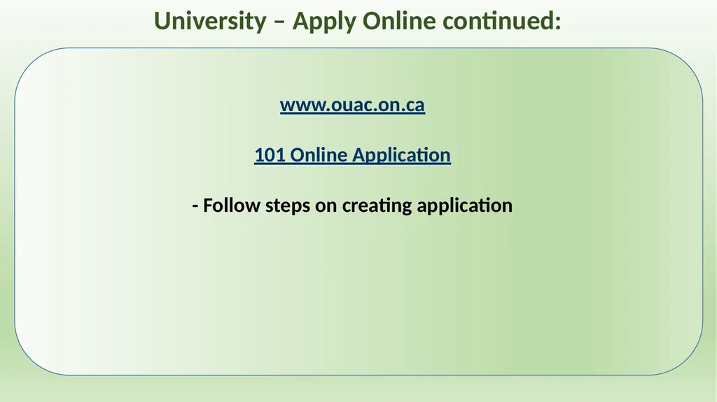 Applying to College & University in Ontario - slide 18 of 26