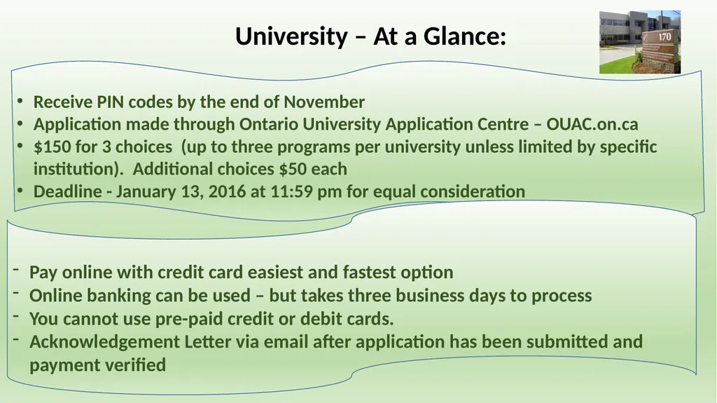 Applying to College & University in Ontario - slide 3 of 26