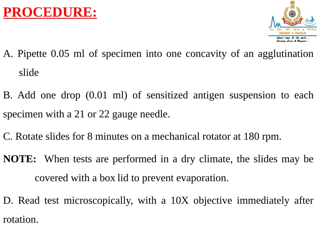 SEROLOGY LESSON -11 By OMKAR YADAV INSP/PH Upon - slide 33 of 43