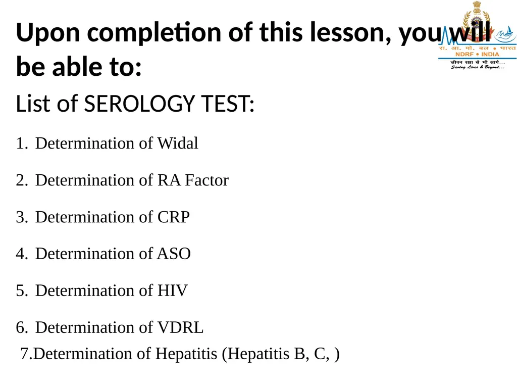 SEROLOGY LESSON -11 By OMKAR YADAV INSP/PH Upon - slide 2 of 43