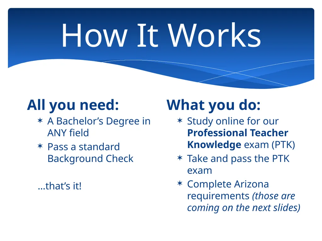 Program Overview for Arizona For more information, - slide 3 of 12