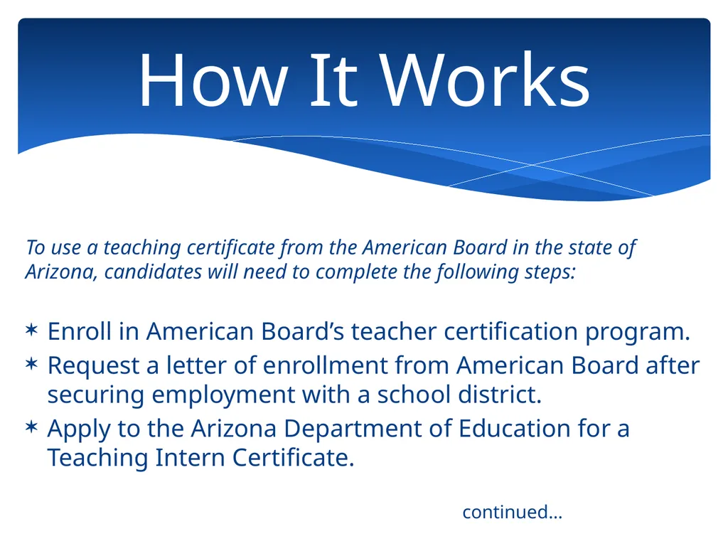 Program Overview for Arizona For more information, - slide 4 of 12