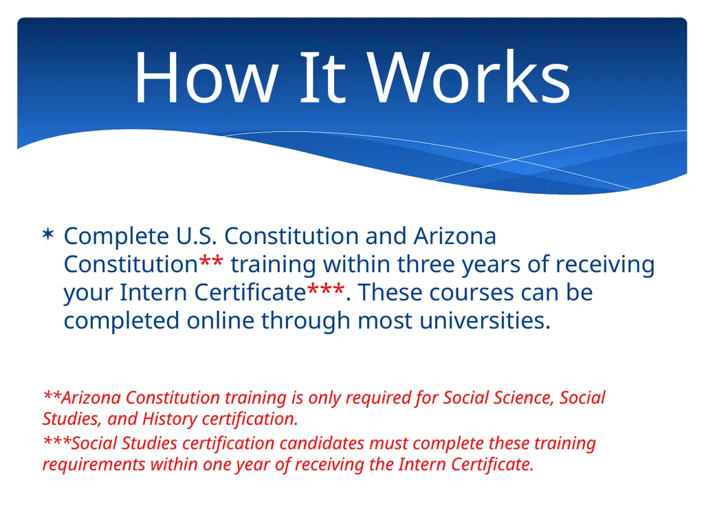 Program Overview for Arizona For more information, - slide 7 of 12