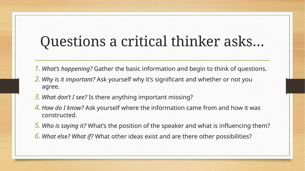 Critical Thinking and Decision Making Chapter 6 - slide 14 of 25