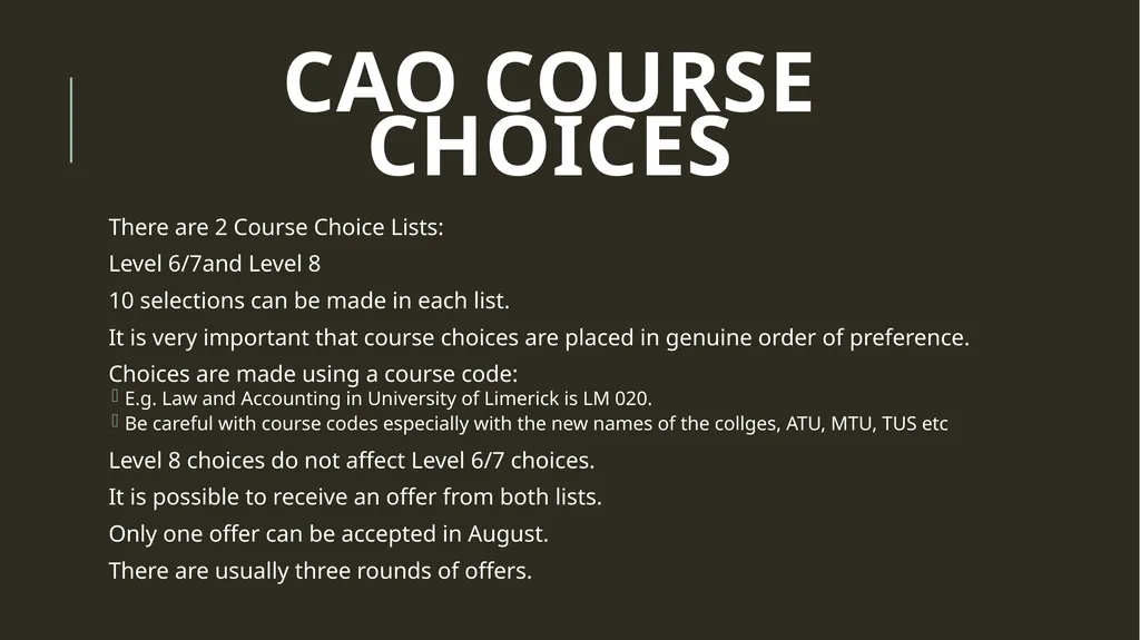 Life after the Leaving Cert Information for - slide 9 of 31
