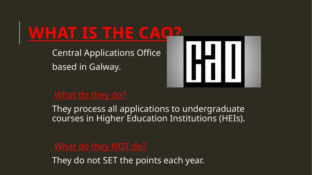 Life after the Leaving Cert Information for - slide 7 of 31