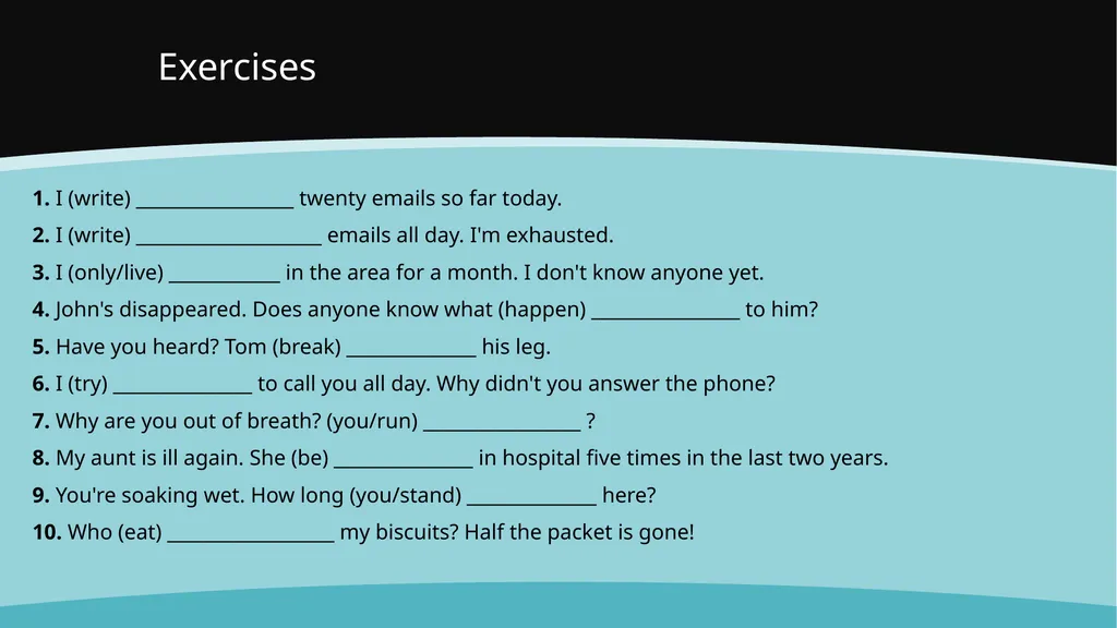 Present Perfect Simple With the present perfect - slide 20 of 29