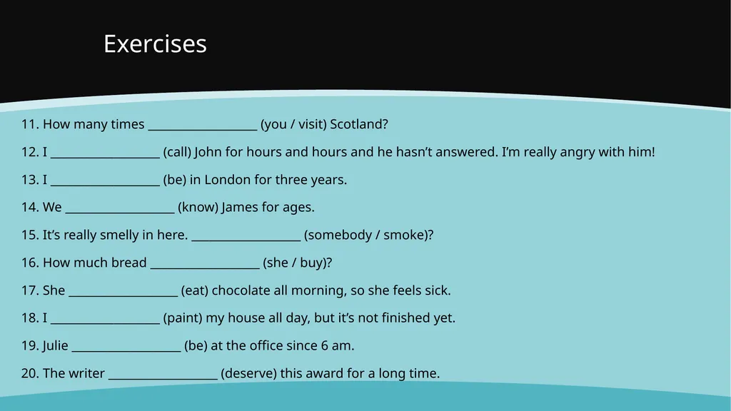 Present Perfect Simple With the present perfect - slide 25 of 29