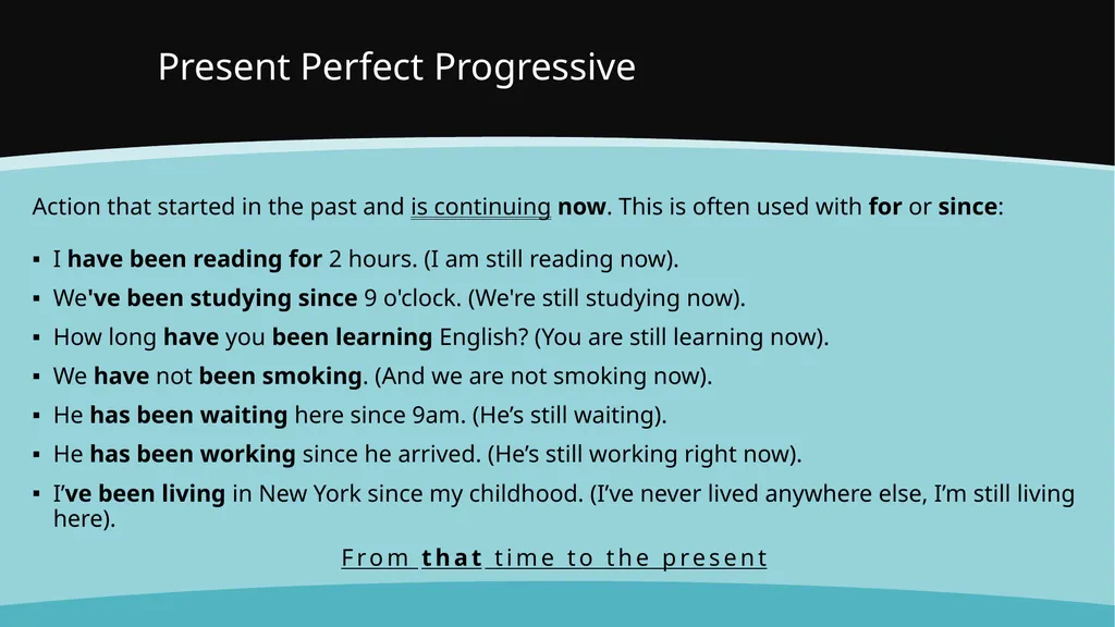 Present Perfect Simple With the present perfect - slide 13 of 29
