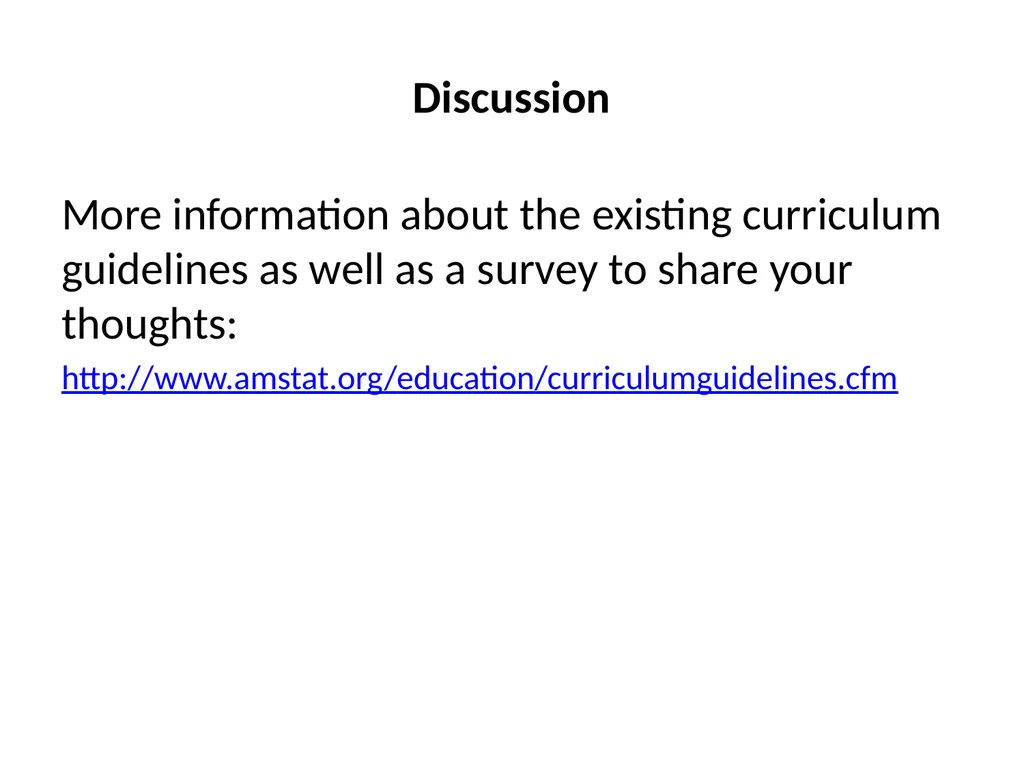 Preparing Statistics Majors for Graduate Study - slide 18 of 18
