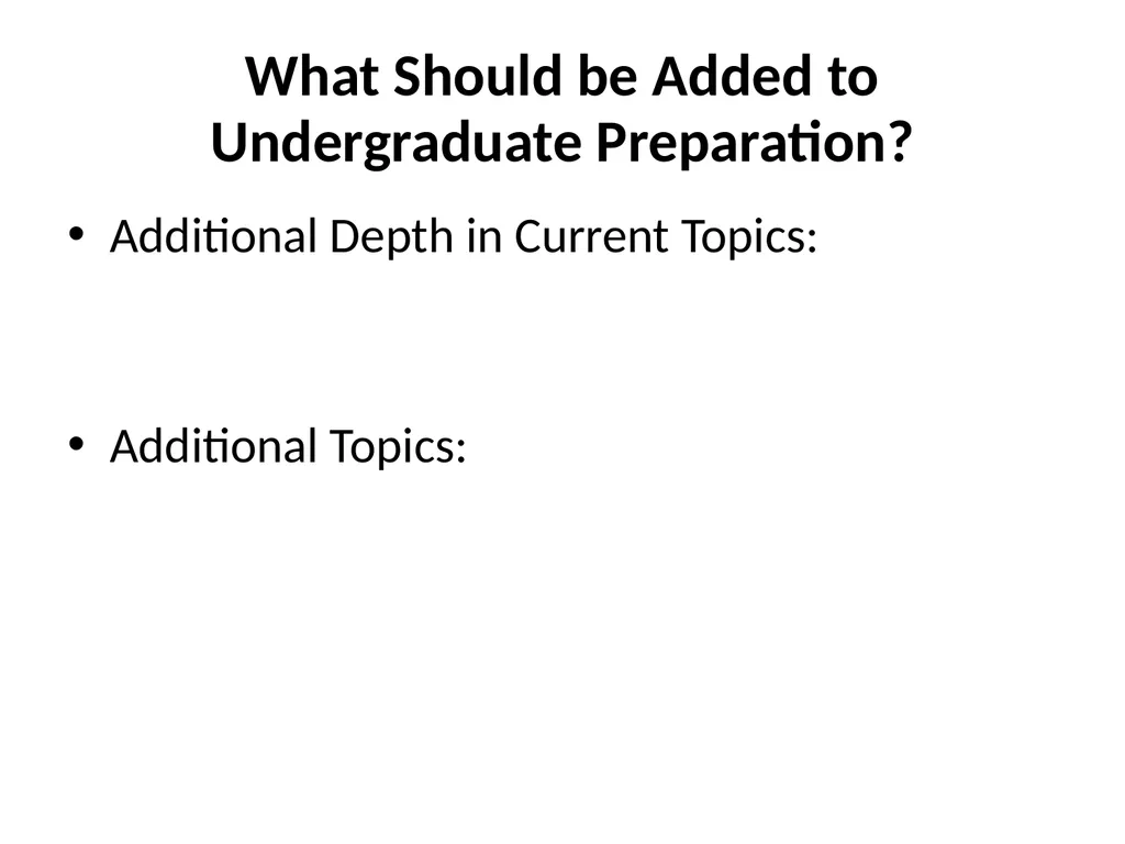 Preparing Statistics Majors for Graduate Study - slide 12 of 18