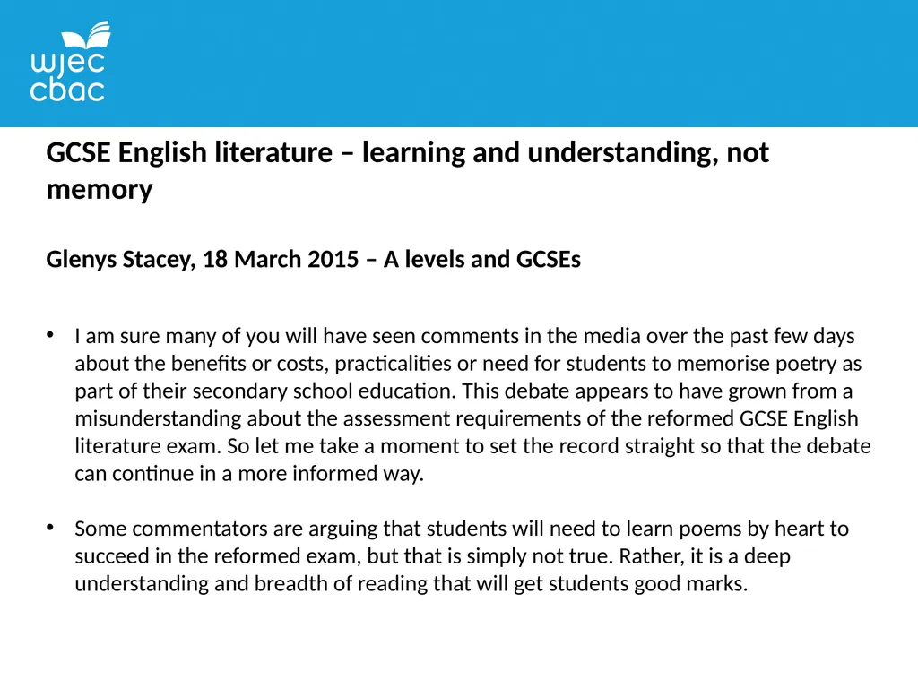 CLOSED BOOK, OPEN MINDS Closed book exam, not - slide 12 of 20