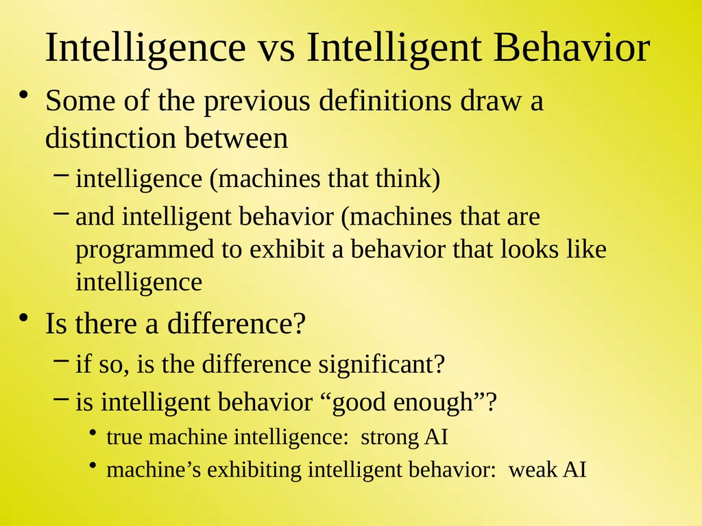 What is Intelligence? Let’s try to define - slide 4 of 17