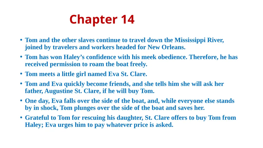 UNCLE TOM’S CABIN Harriet Beecher Stowe - slide 24 of 55