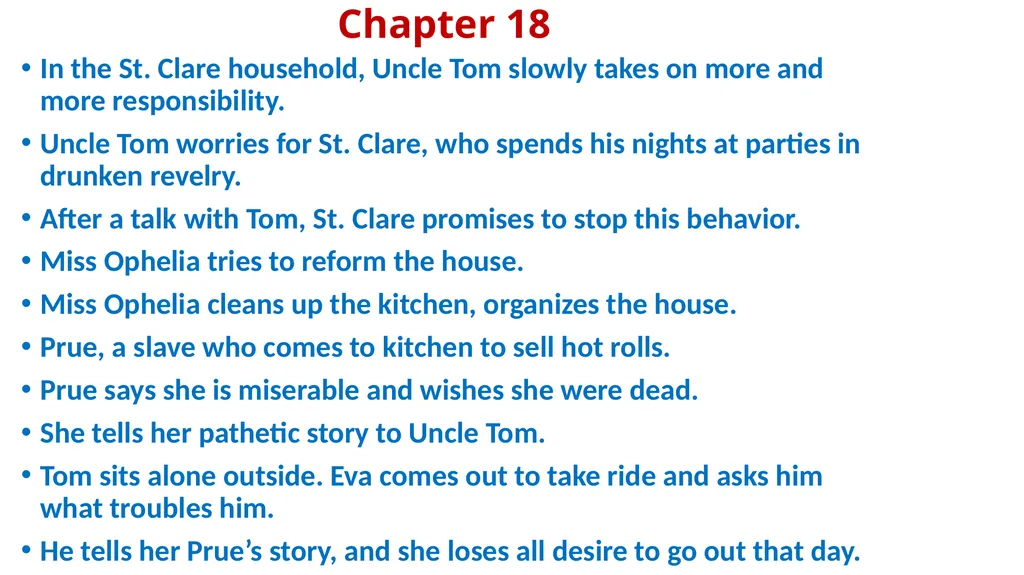 UNCLE TOM’S CABIN Harriet Beecher Stowe - slide 28 of 55