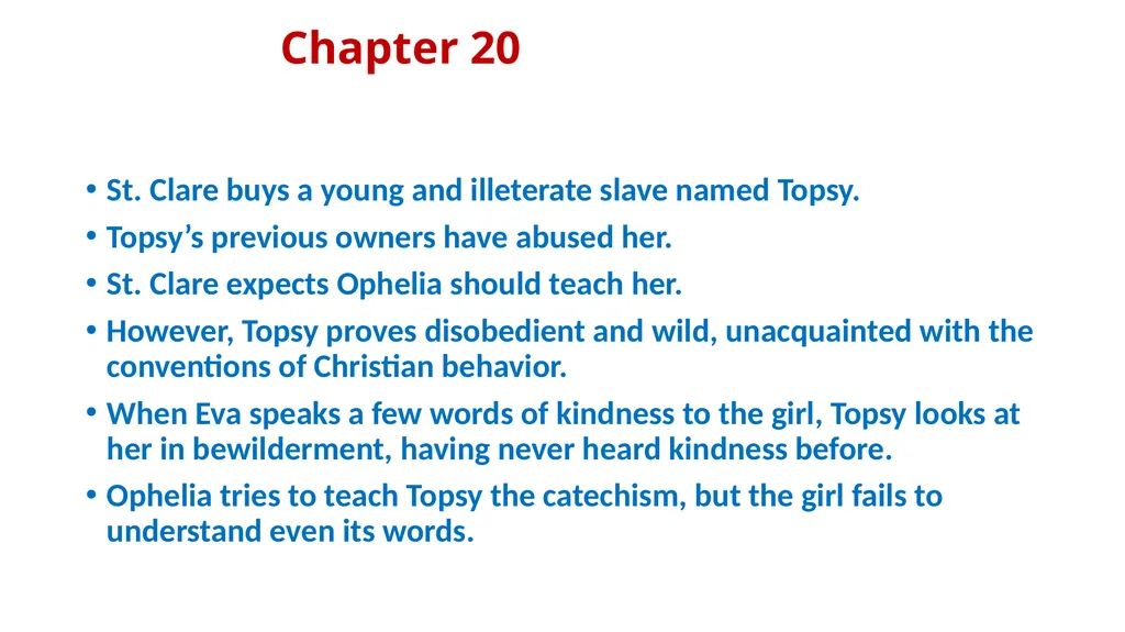 UNCLE TOM’S CABIN Harriet Beecher Stowe - slide 30 of 55