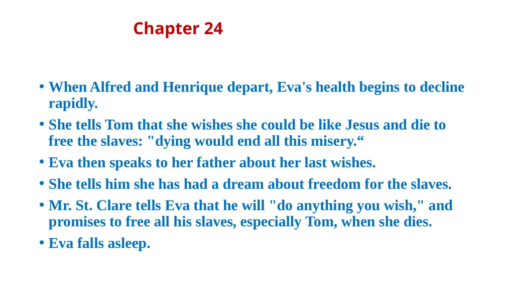 UNCLE TOM’S CABIN Harriet Beecher Stowe - slide 34 of 55