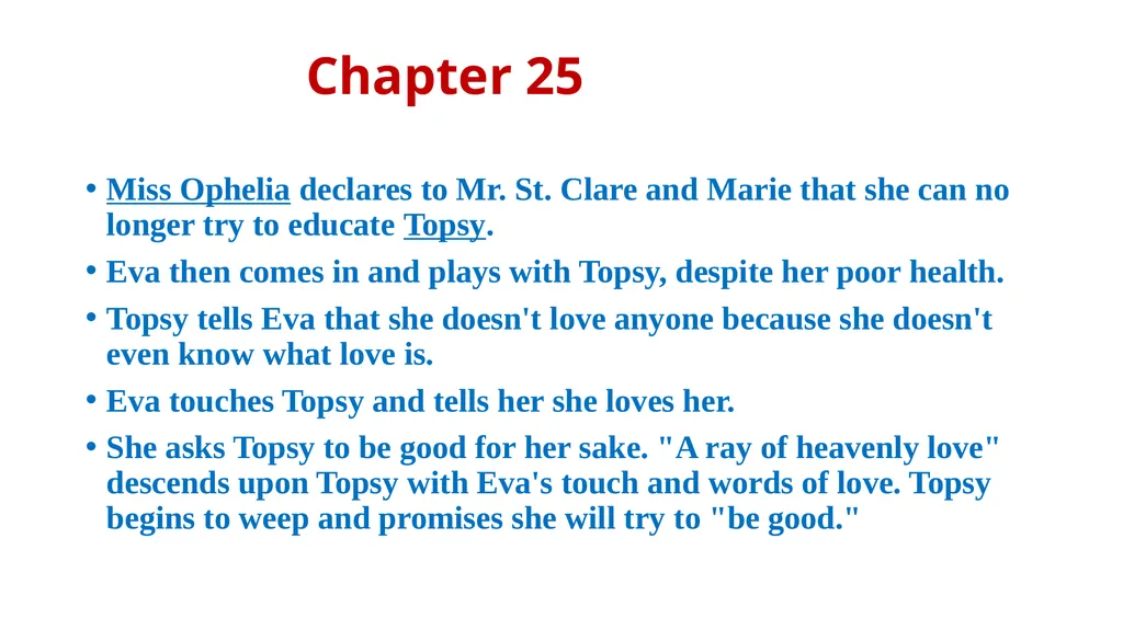 UNCLE TOM’S CABIN Harriet Beecher Stowe - slide 35 of 55