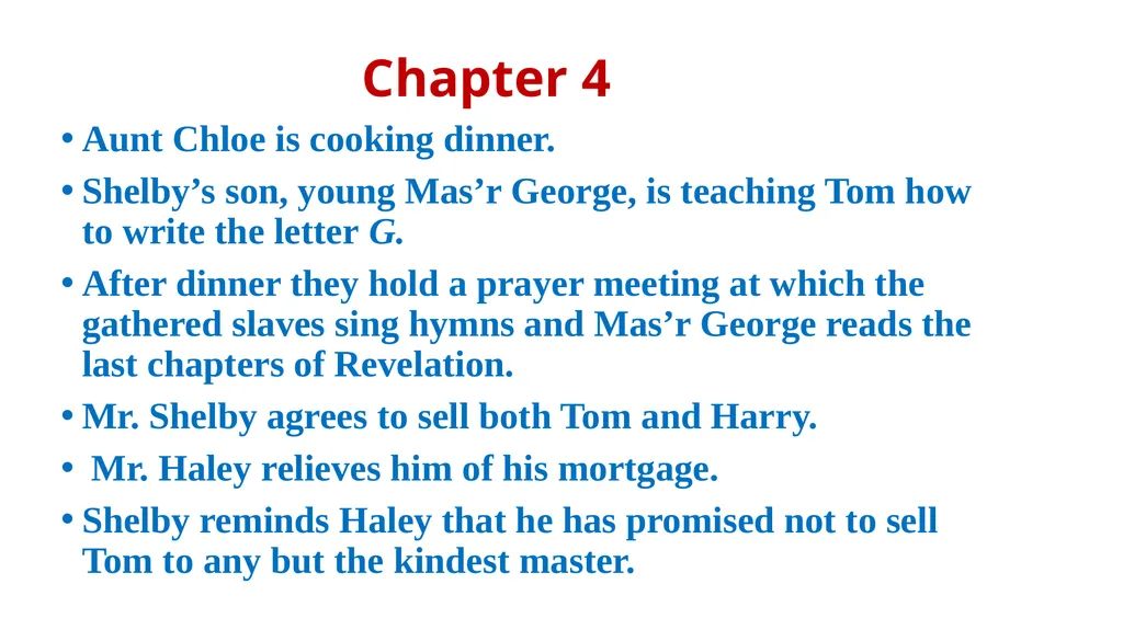 UNCLE TOM’S CABIN Harriet Beecher Stowe - slide 14 of 55