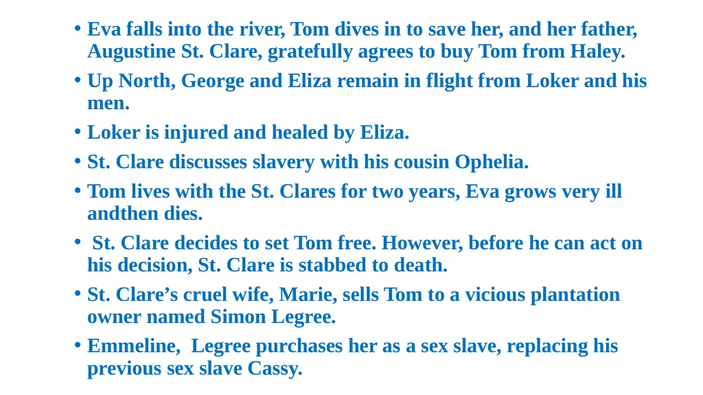 UNCLE TOM’S CABIN Harriet Beecher Stowe - slide 5 of 55