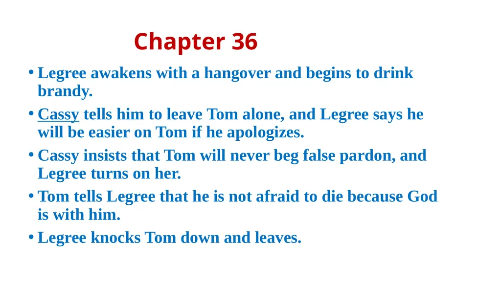 UNCLE TOM’S CABIN Harriet Beecher Stowe - slide 46 of 55