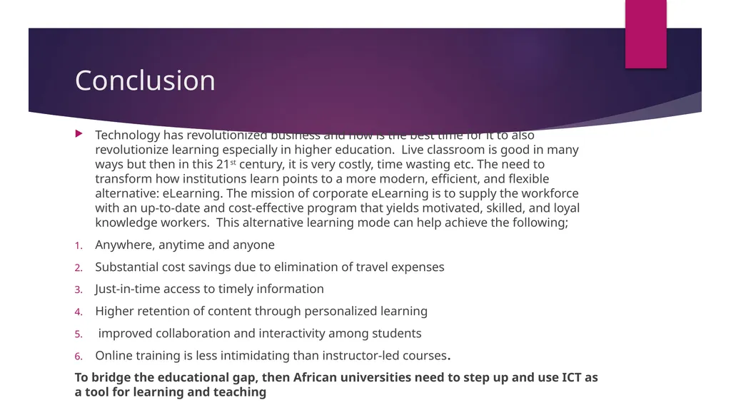 Alternative Learning Mode in the university of - slide 11 of 11