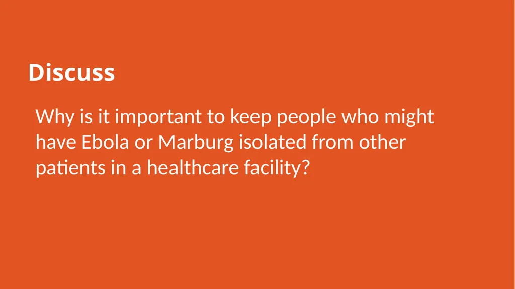 Infection Prevention and Control (IPC) for Ebola - slide 3 of 14