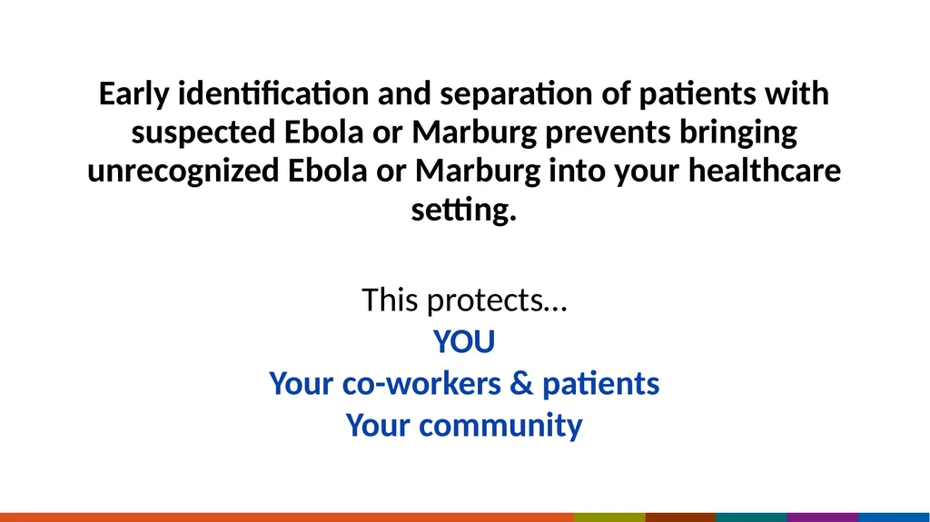 Infection Prevention and Control (IPC) for Ebola - slide 4 of 14