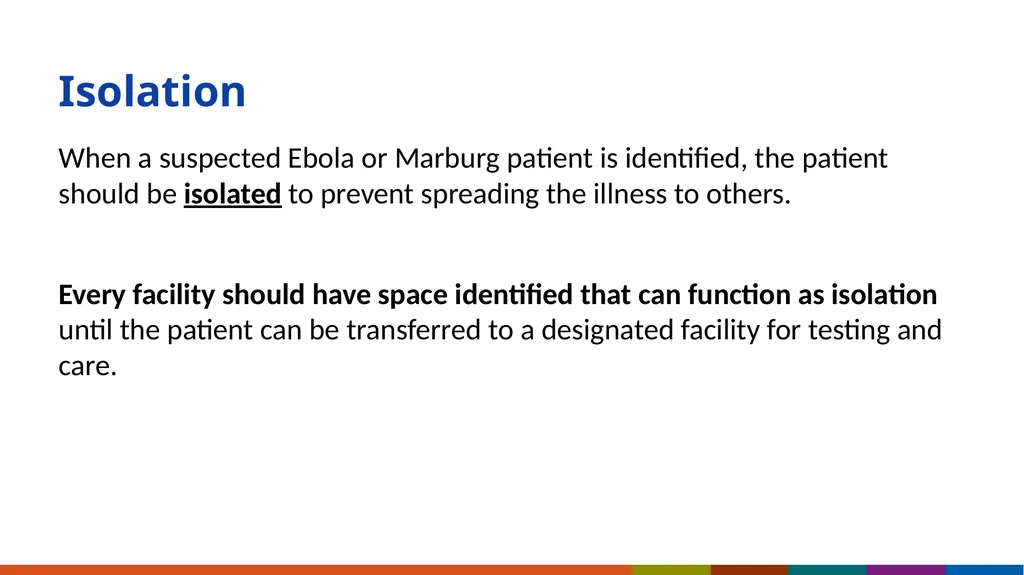 Infection Prevention and Control (IPC) for Ebola - slide 6 of 14
