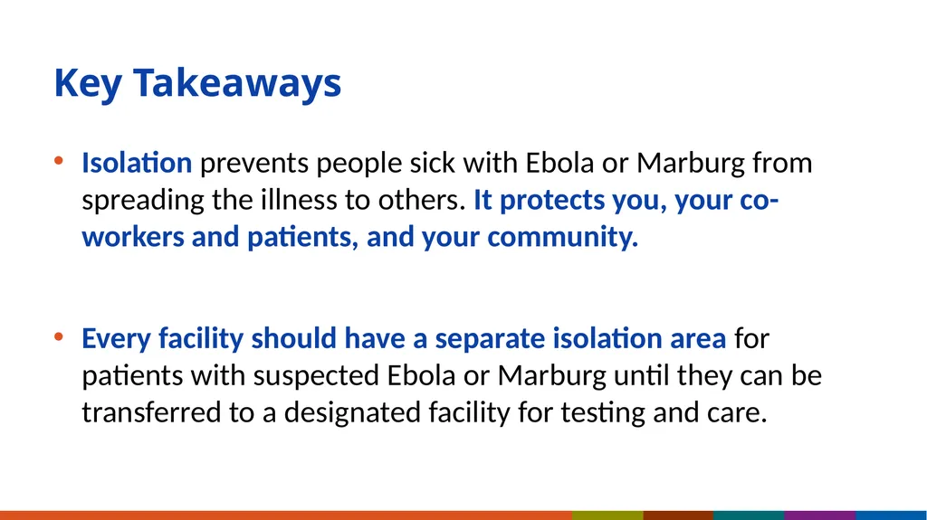 Infection Prevention and Control (IPC) for Ebola - slide 13 of 14