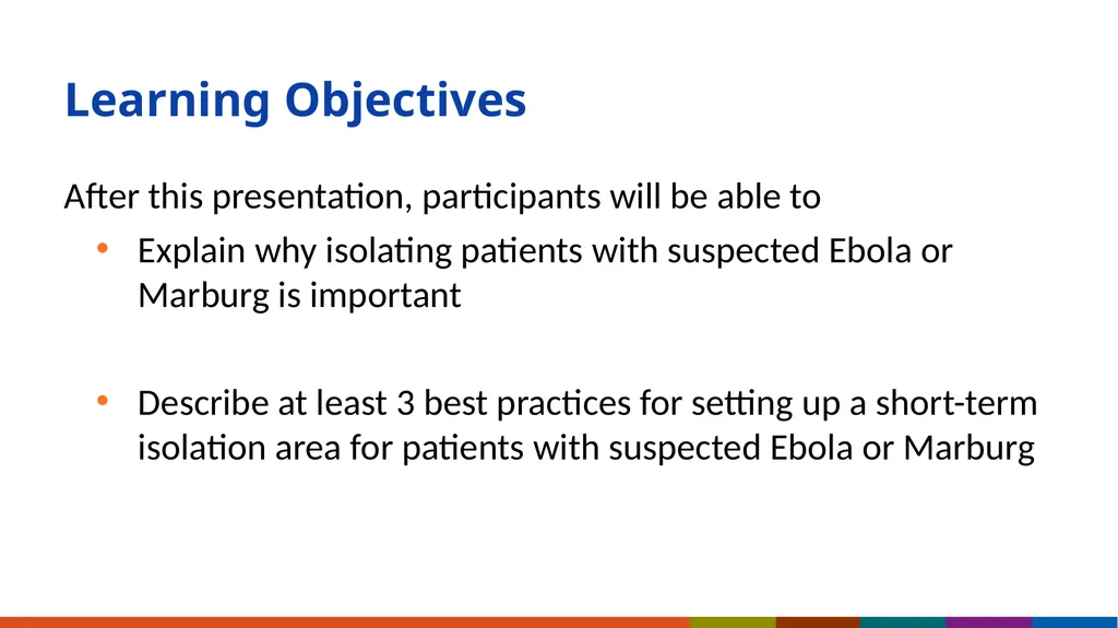 Infection Prevention and Control (IPC) for Ebola - slide 2 of 14