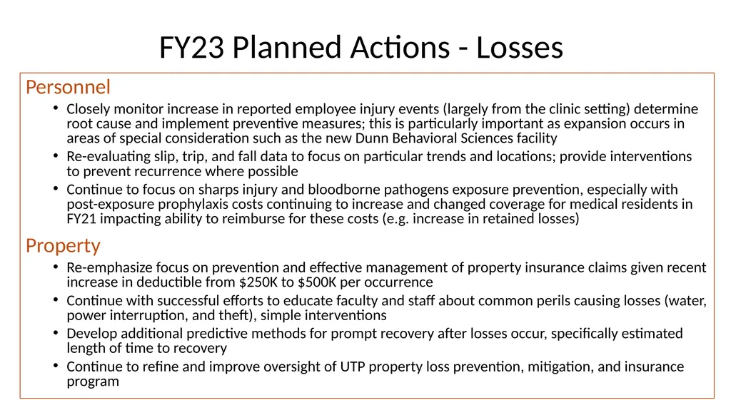 FY22 SHERM Metrics-Based Performance Summary Key - slide 13 of 41