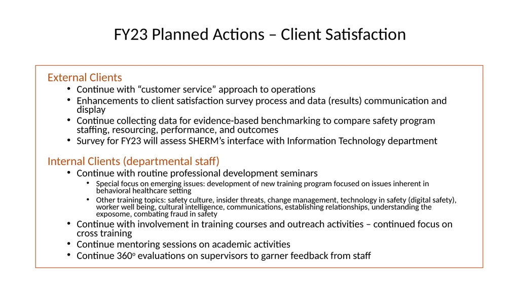 FY22 SHERM Metrics-Based Performance Summary Key - slide 35 of 41