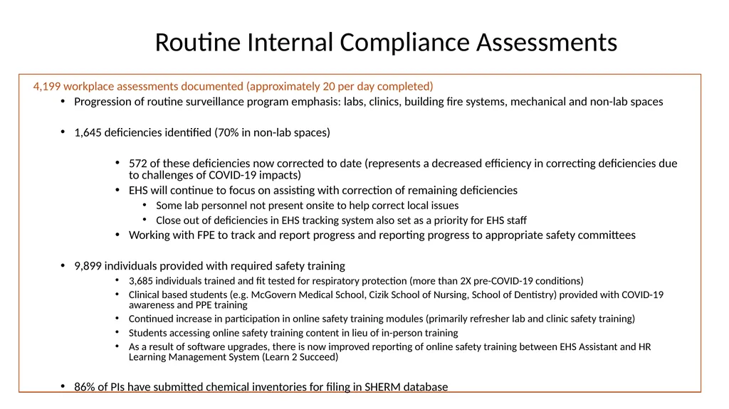 FY22 SHERM Metrics-Based Performance Summary Key - slide 18 of 41