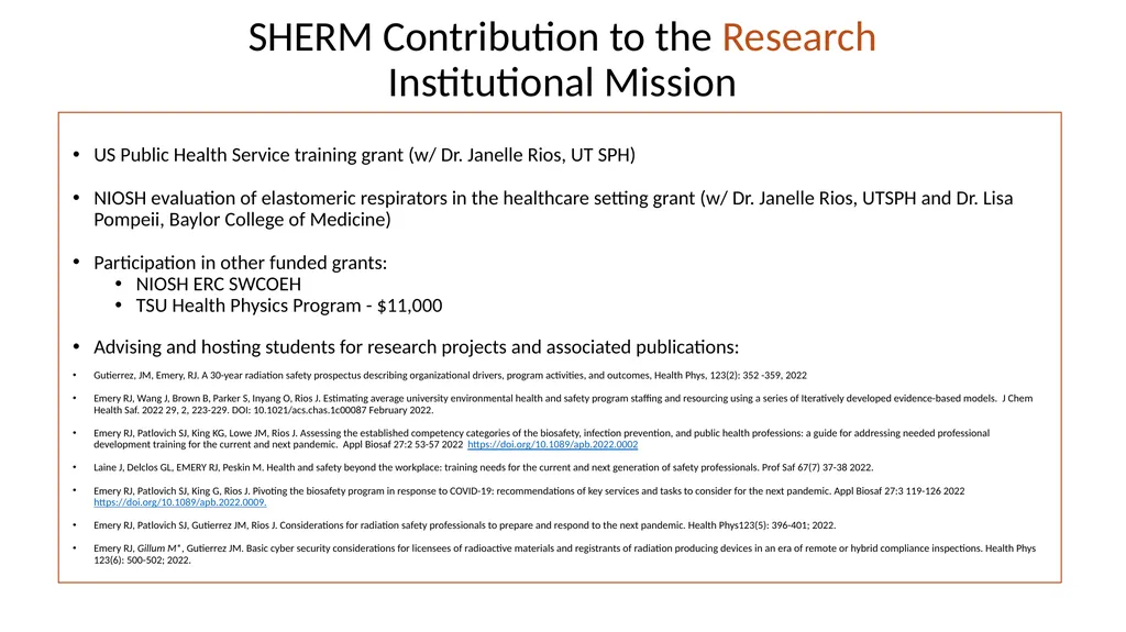 FY22 SHERM Metrics-Based Performance Summary Key - slide 39 of 41