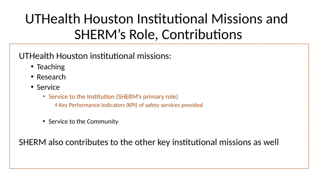 FY22 SHERM Metrics-Based Performance Summary Key - slide 2 of 41