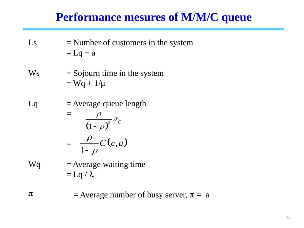 1 Chapter 6 Queueing systems Learning objectives : - slide 34 of 90