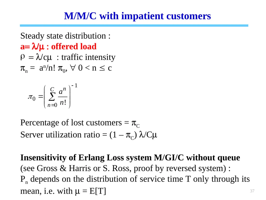 1 Chapter 6 Queueing systems Learning objectives : - slide 37 of 90