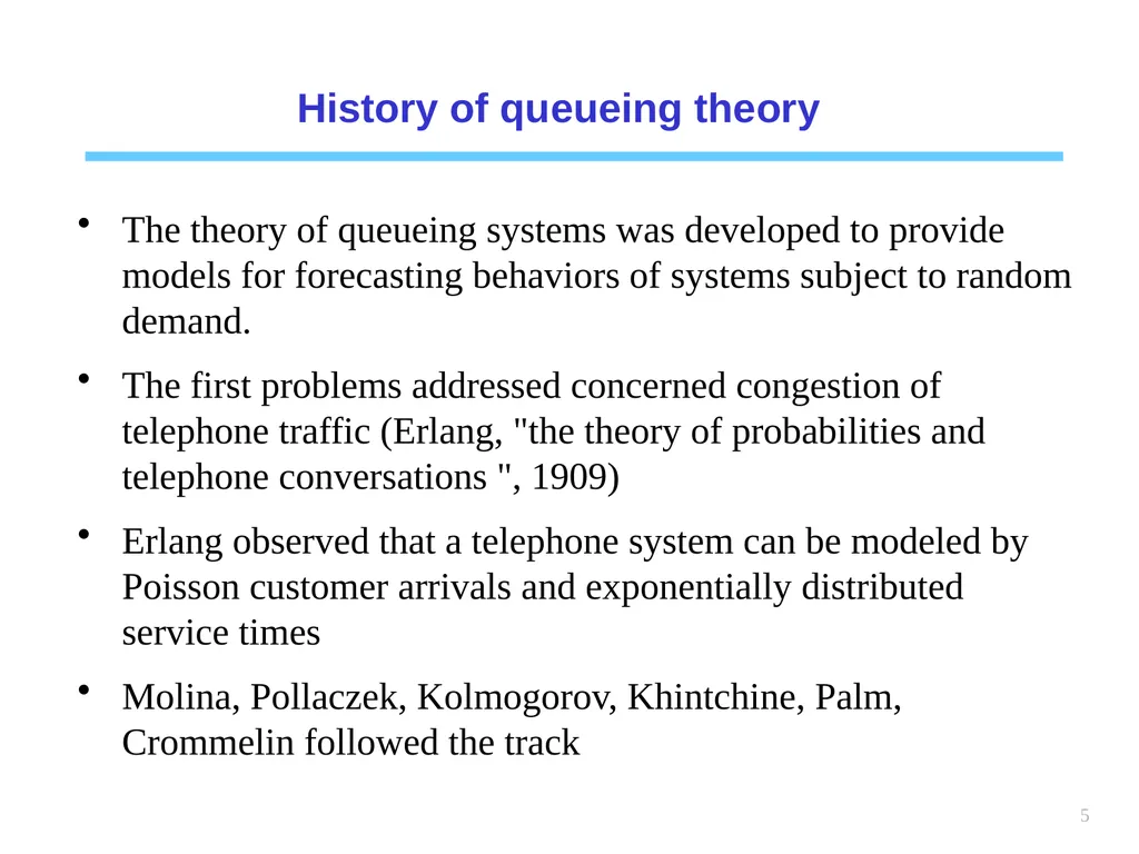 1 Chapter 6 Queueing systems Learning objectives : - slide 5 of 90