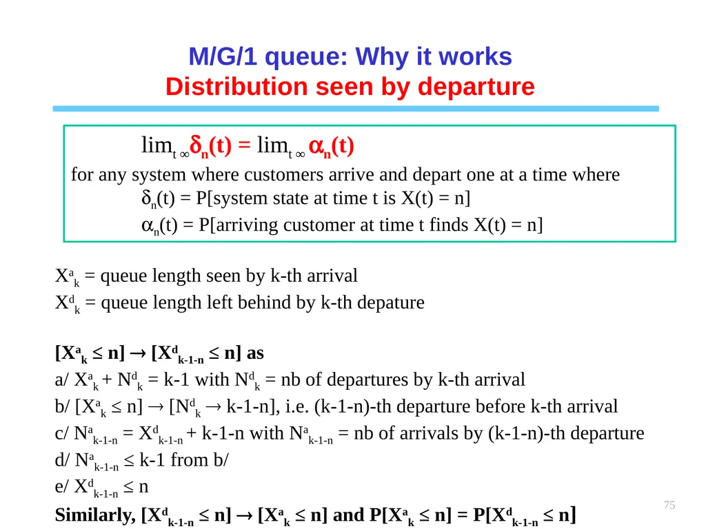 1 Chapter 6 Queueing systems Learning objectives : - slide 75 of 90