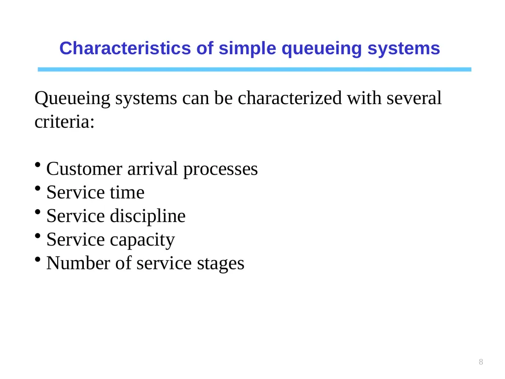 1 Chapter 6 Queueing systems Learning objectives : - slide 8 of 90