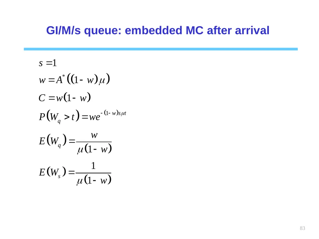 1 Chapter 6 Queueing systems Learning objectives : - slide 83 of 90