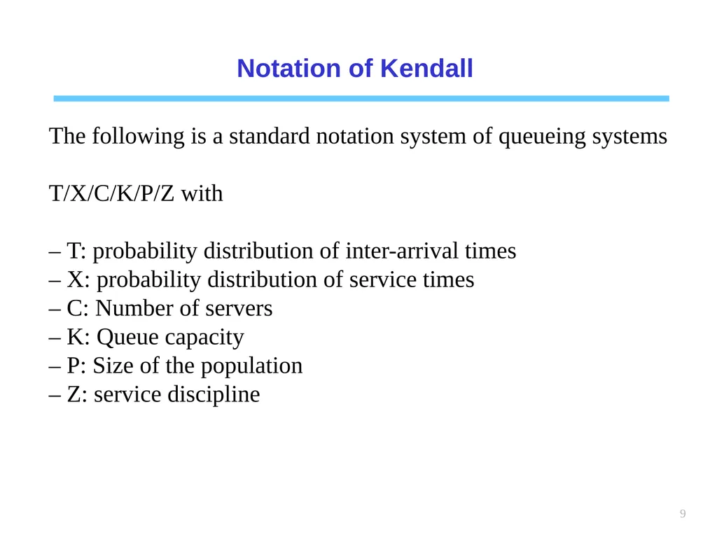 1 Chapter 6 Queueing systems Learning objectives : - slide 9 of 90