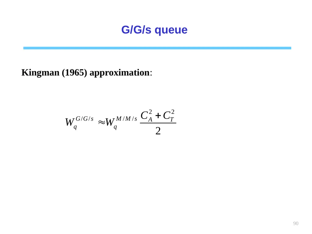 1 Chapter 6 Queueing systems Learning objectives : - slide 90 of 90