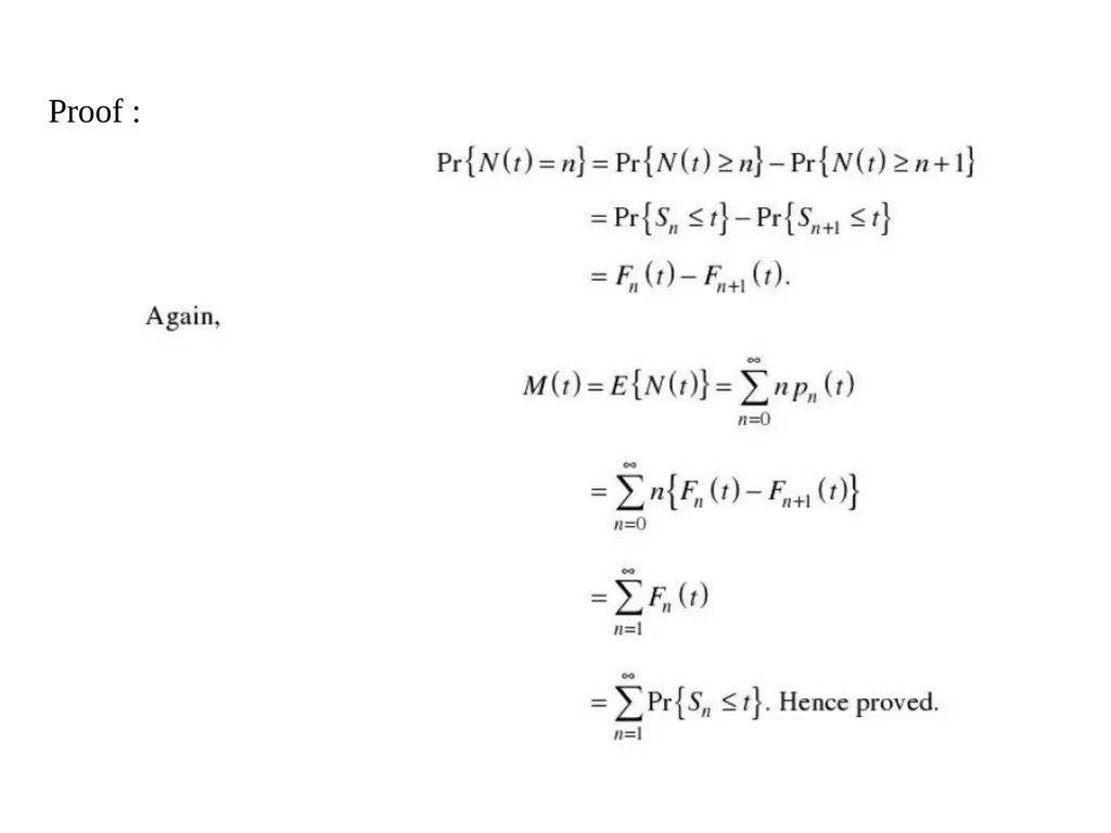 RENEWAL PROCESSES IN CONTINUOUS TIME PAGES 249 – - slide 10 of 20