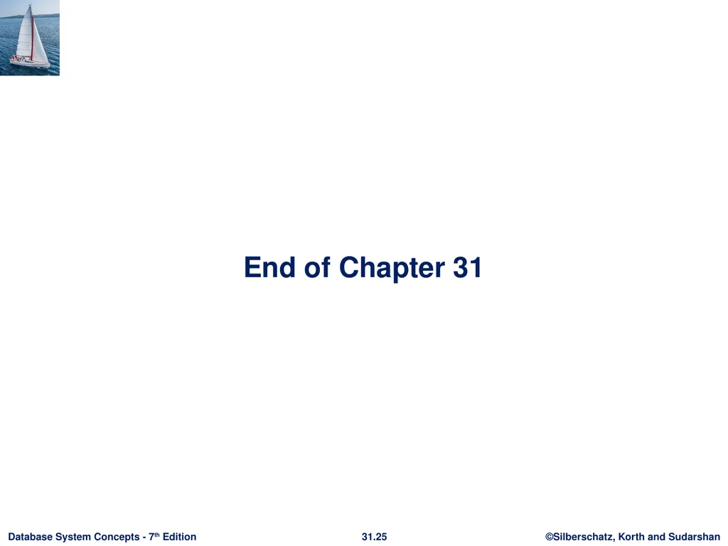 Chapter 31: Information Retrieval Outline - slide 25 of 25
