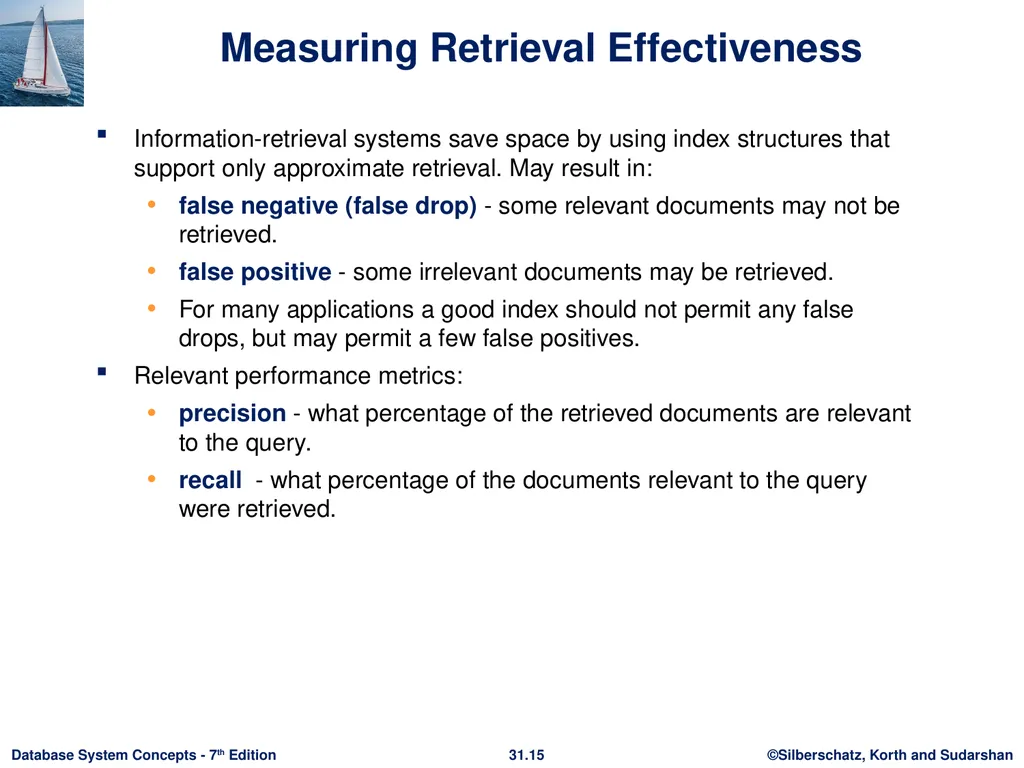 Chapter 31: Information Retrieval Outline - slide 15 of 25
