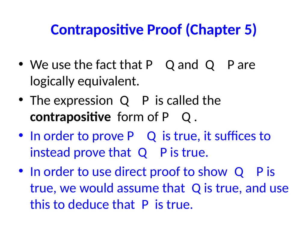 Proofs (Chapter 4, 5 and 6) Proofs A proof of - slide 58 of 101